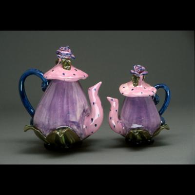 Purple Garden Teapots Purple Garden Teapots
