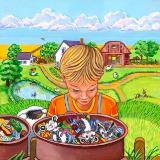 Surprise on a Summer morning-Illustration for PB-The Foster Opossums