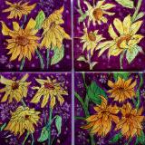 Sunflowers #2 Sets of Coaster Tiles