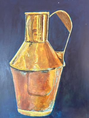 Brass milk churn