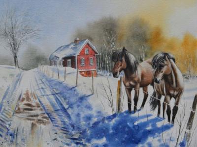 Thor and Frejya, 38cm x 28cm, 2021 Thor and Frejya, 38cm x 28cm, 2021