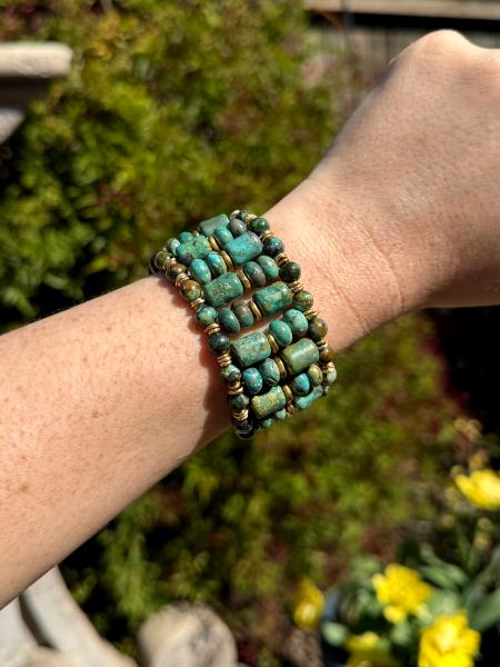 African Turquoise Cuff Bracelet