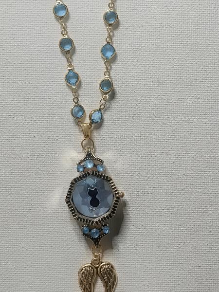 Repurposed women's watch pendant necklace