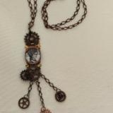 SP Girl in repurposed watch frame necklace
