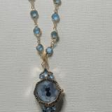 Repurposed women's watch pendant necklace