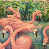 Flamingos in a Pond