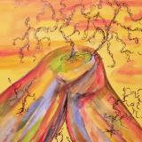 Dancing Trees enjoying a lingering sunset. 