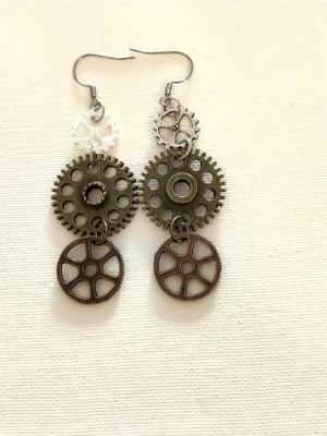 Gear earrings