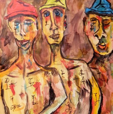 When three side kicks venture into the city, they get rolled for their cash and clothing, but not their quirky hats. When three side kicks venture into the city, they get rolled for their cash and clothing, but not their quirky hats.