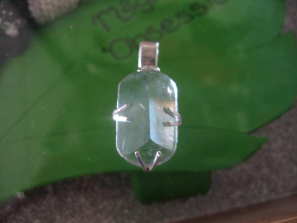 14-006 Sterling and Rutilated Quartz Pendant