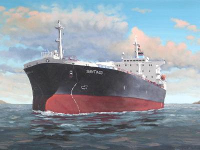 Ecuadorian oil carrier "Santiago", 120cm x 60cm, 2013 Ecuadorian oil carrier "Santiago", 120cm x 60cm, 2013
