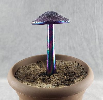 #04152454 mushroom with glass stake 7''Hx4''W $70 #04152454 mushroom with glass stake 7''Hx4''W $70