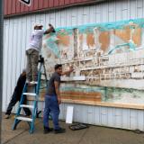 Mural "River Queen" - hanging