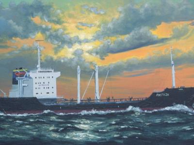 Ecuadoarian oil carrier "Pastaza", 120cm x 60cm, 2013 Ecuadoarian oil carrier "Pastaza", 120cm x 60cm, 2013