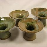 Asian Vases with Metallic Green Glaze
