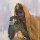 Madona of India IV - oil on canvas