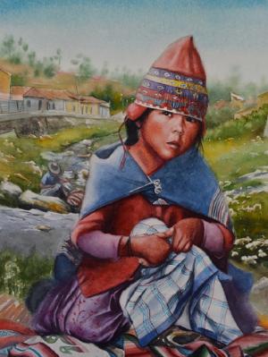 Andean innocence, 38cm x 56cm, 2019