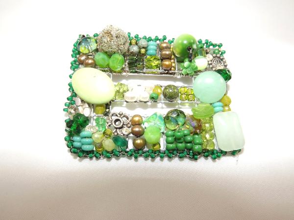 Green Buckle Brooch