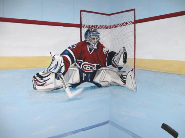 Goalie in net