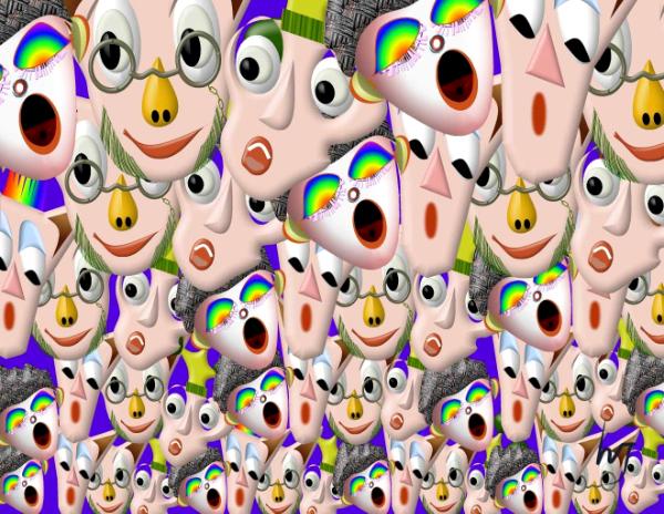 lots of 'toon faces