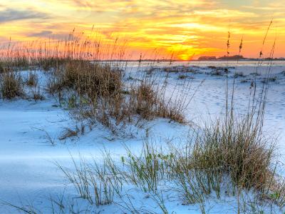 Sunset Over Fort Pickens Dunes Sunset Over Fort Pickens Dunes