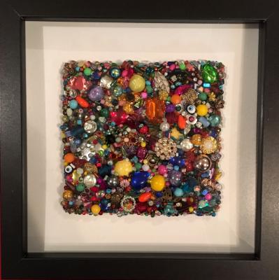 Untitled Beaded Square III - Framed - Sold Untitled Beaded Square III - Framed - Sold
