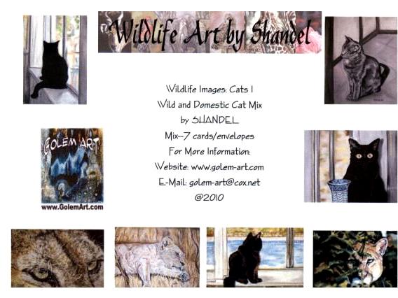 Note Cards: Cats I--Wild and Domestic Mix