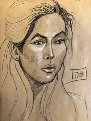 Elicia, Charcoal Portrait (Sold) Elicia, Charcoal Portrait (Sold)