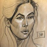 Elicia, Charcoal Portrait (Sold)