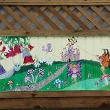 Fairy fence mural