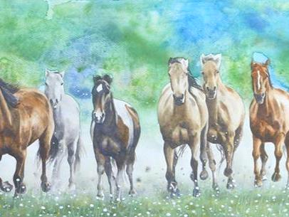 Wild horses, 120cm x 60cm, 2014