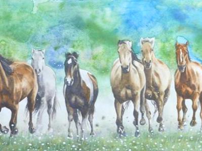 Wild horses, 120cm x 60cm, 2014 Wild horses, 120cm x 60cm, 2014