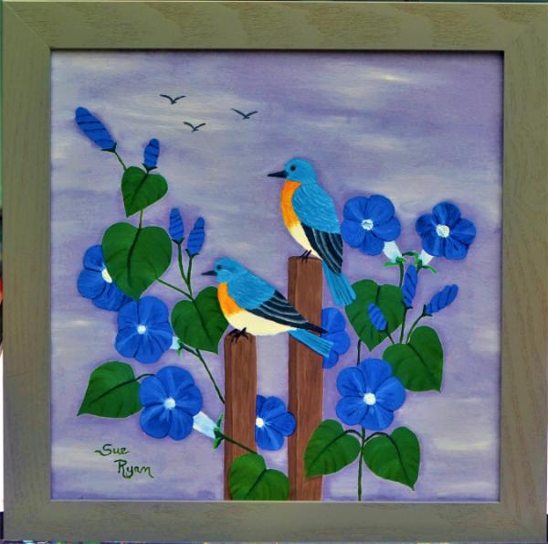 Bluebirds & Morning Glories