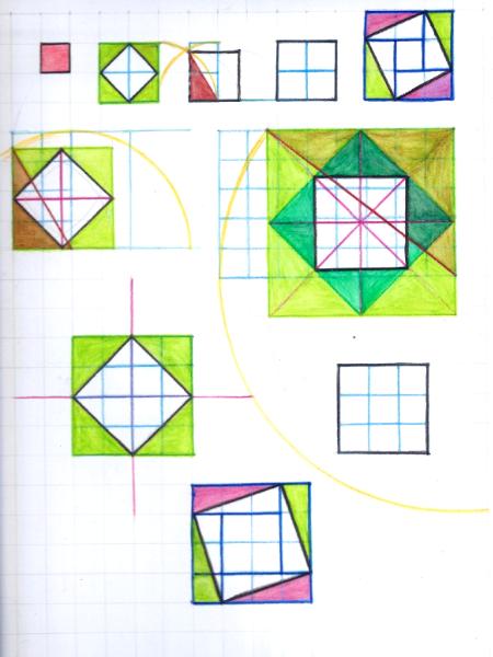 Squares with Areas 1 - 10