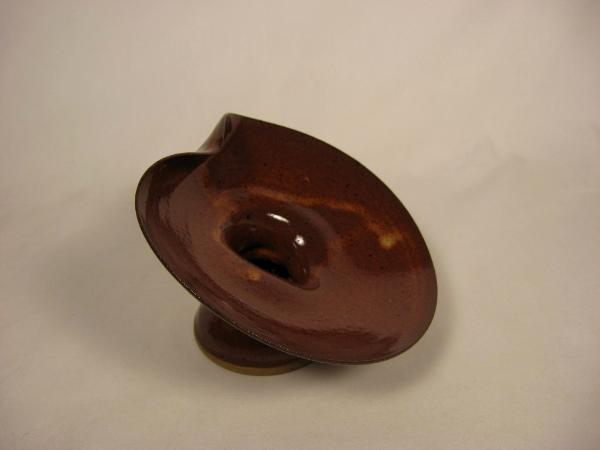 120426.G Tilted Flower Vase with Shino Glaze