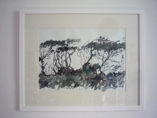 Windswept trees at the Northam Burrows