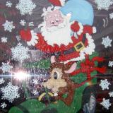Santa deer truck