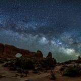 Milk Way Pano and Arches Windows Path