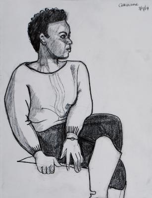 Catherine, Seated Profile in Sweater Catherine, Seated Profile in Sweater