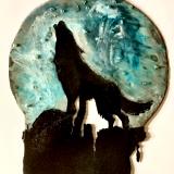 Lg Wolf Howling at the Moon