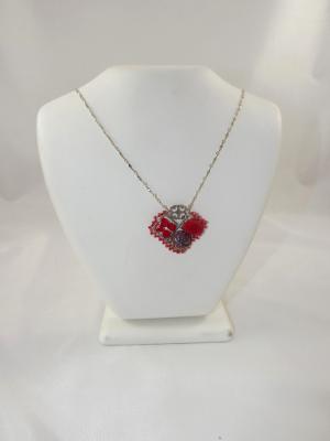 N-86 Red Mosaic Necklace