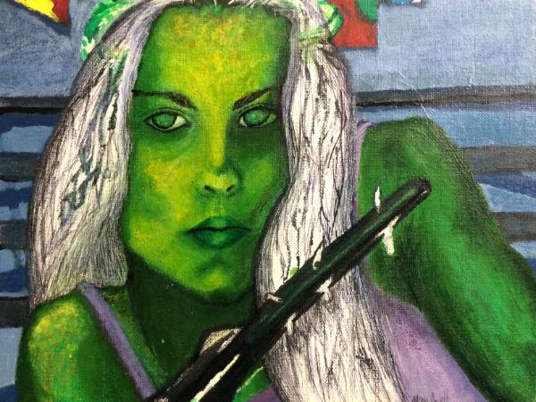 Green Witch Bass - Self Portrait Series Green Witch Bass - Self Portrait Series