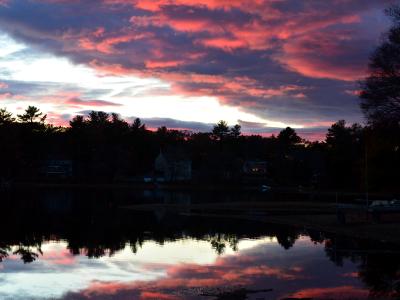 red sky at night