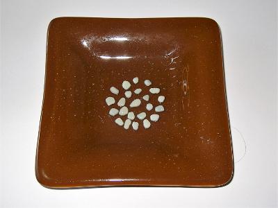 Brown garlic and oil plate Brown garlic and oil plate
