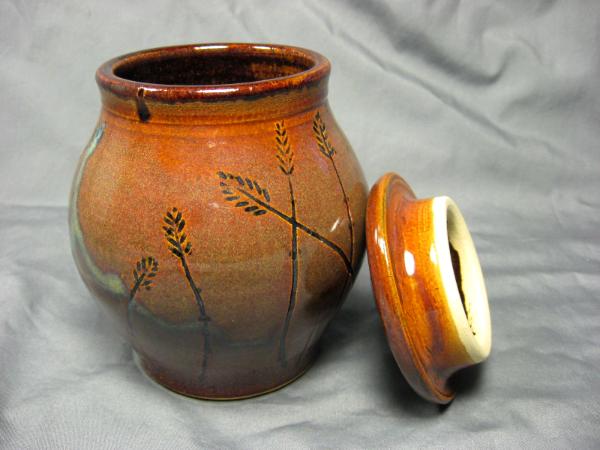 101122.B Wheat Design Jar with Lid