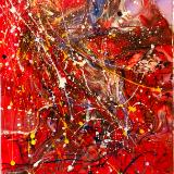 Carnival  16x20 Layered Acrylic and Epoxy