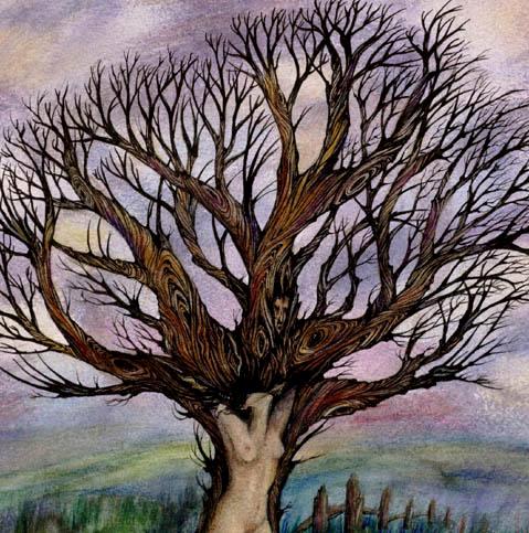 Dryad Tree Goddess Art Print from an original painting by Liza Paizis