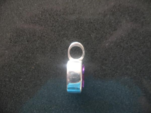 13-108 Sterling and Faceted Synthetic Spinel Pendant