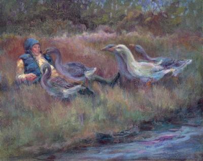 "Goslings Grown, Friends Forever" 24" x 30" "Goslings Grown, Friends Forever" 24" x 30"