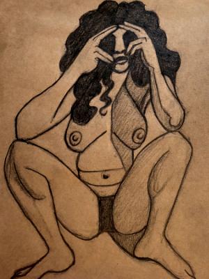Naomi, Crouching Nude